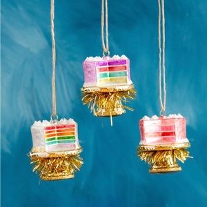 Glitterville Studios Rainbow Layer Cake Ornaments